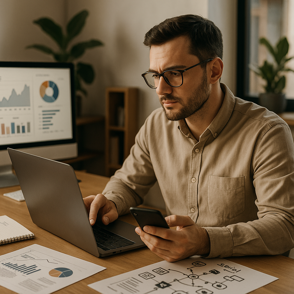 Illustration von Android Find Hub mit Gepäckverfolgung-Links