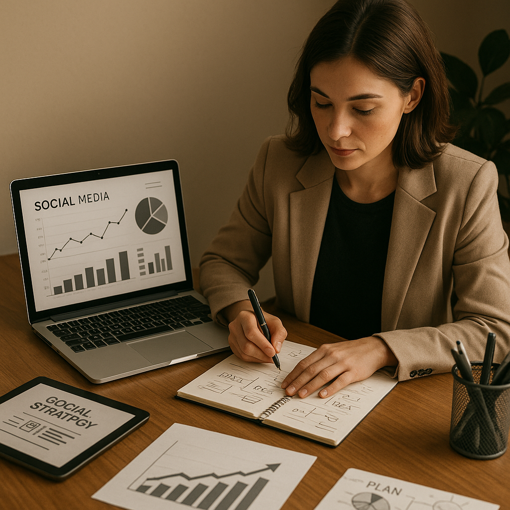 Illustration of a think tank concept with AI and policy icons