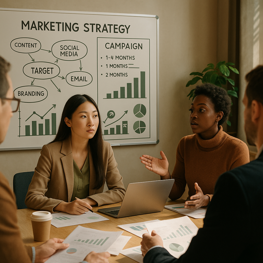 Biểu đồ chiến lược marketing mạng xã hội cho doanh nghiệp trong thời đại AI