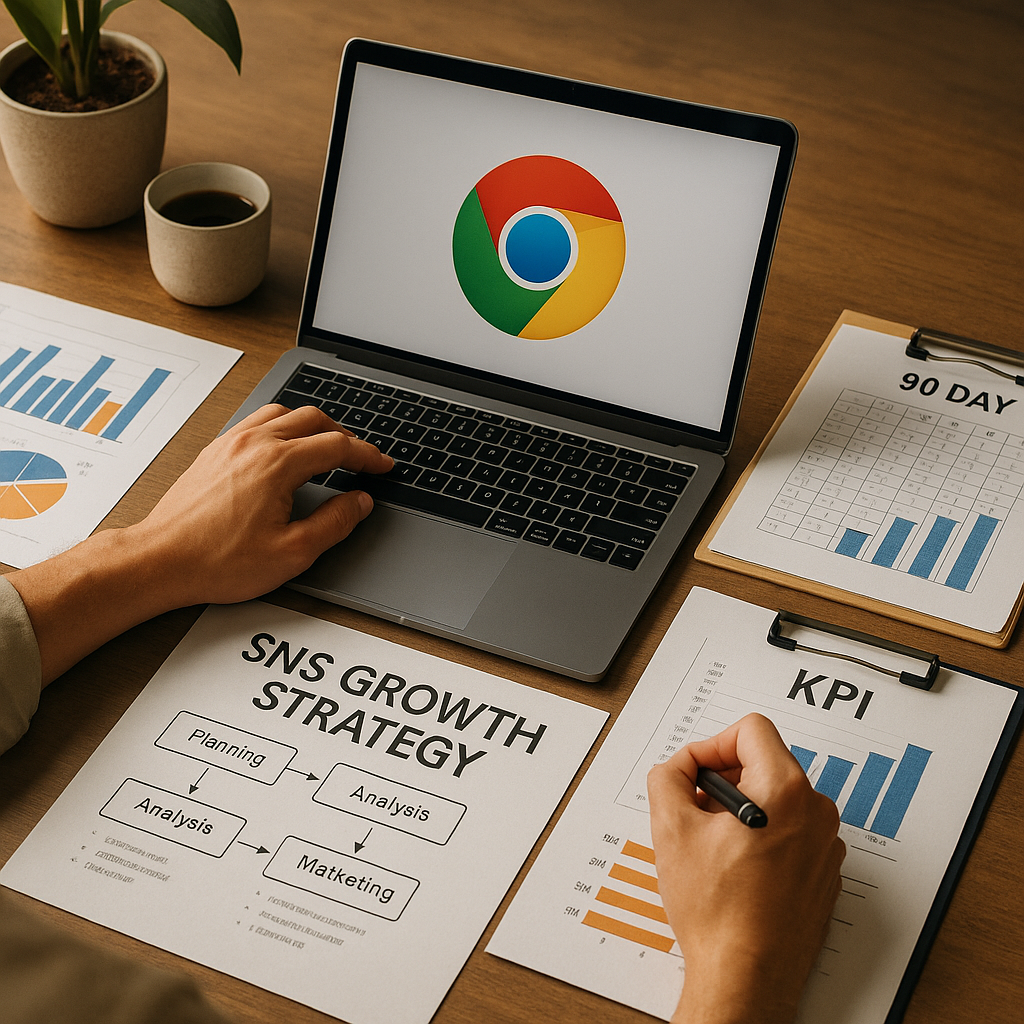 Chrome のリリースサイクル加速を示すデジタルグラフィック