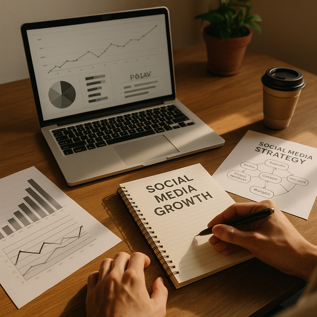 Abstract illustration of social media growth and AI-powered consumer engagement