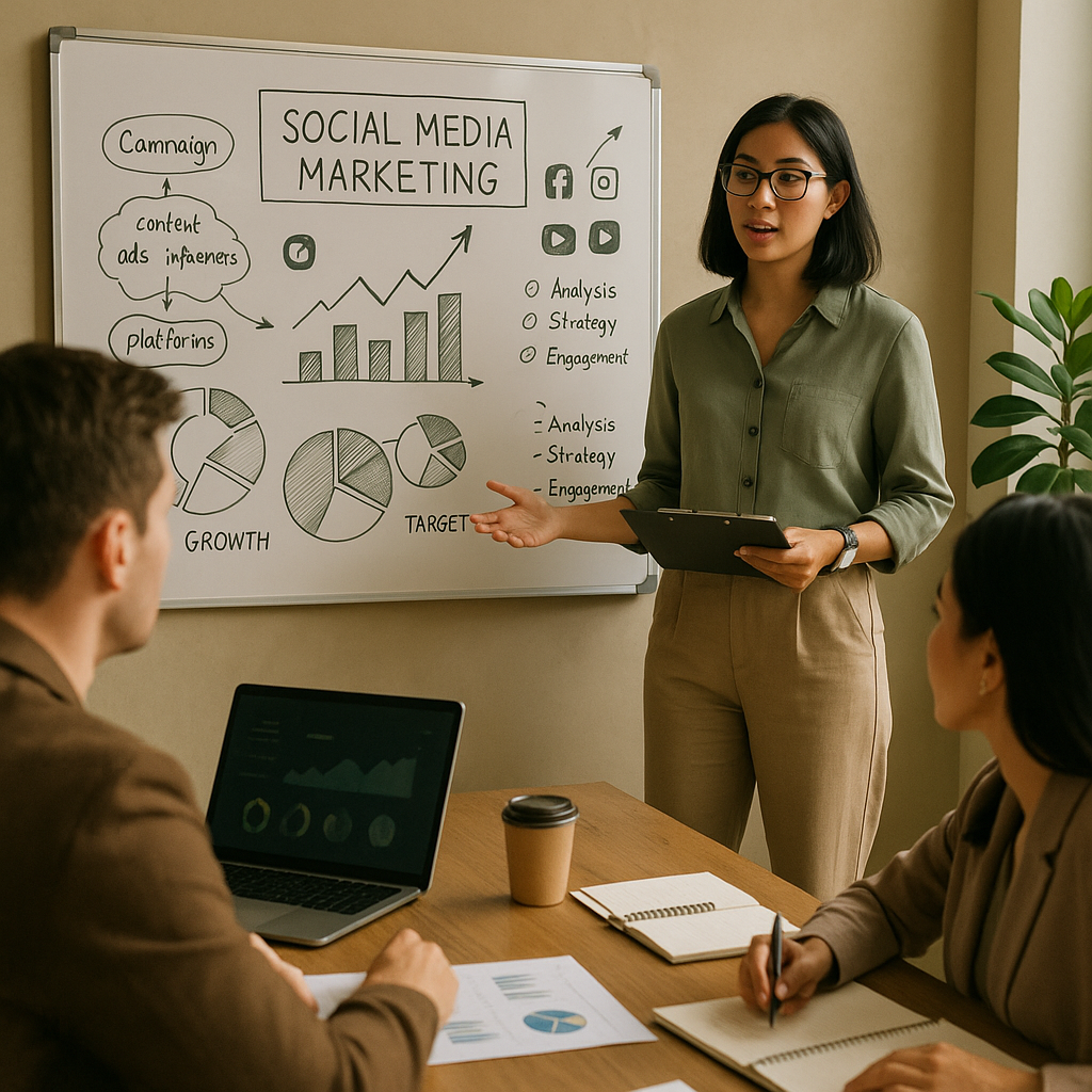 Diagramma di governance della strategia social media marketing in Indonesia