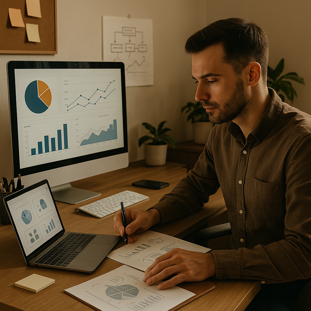 Ilustração abstrata de controles de risco e design de mercado em contexto digital