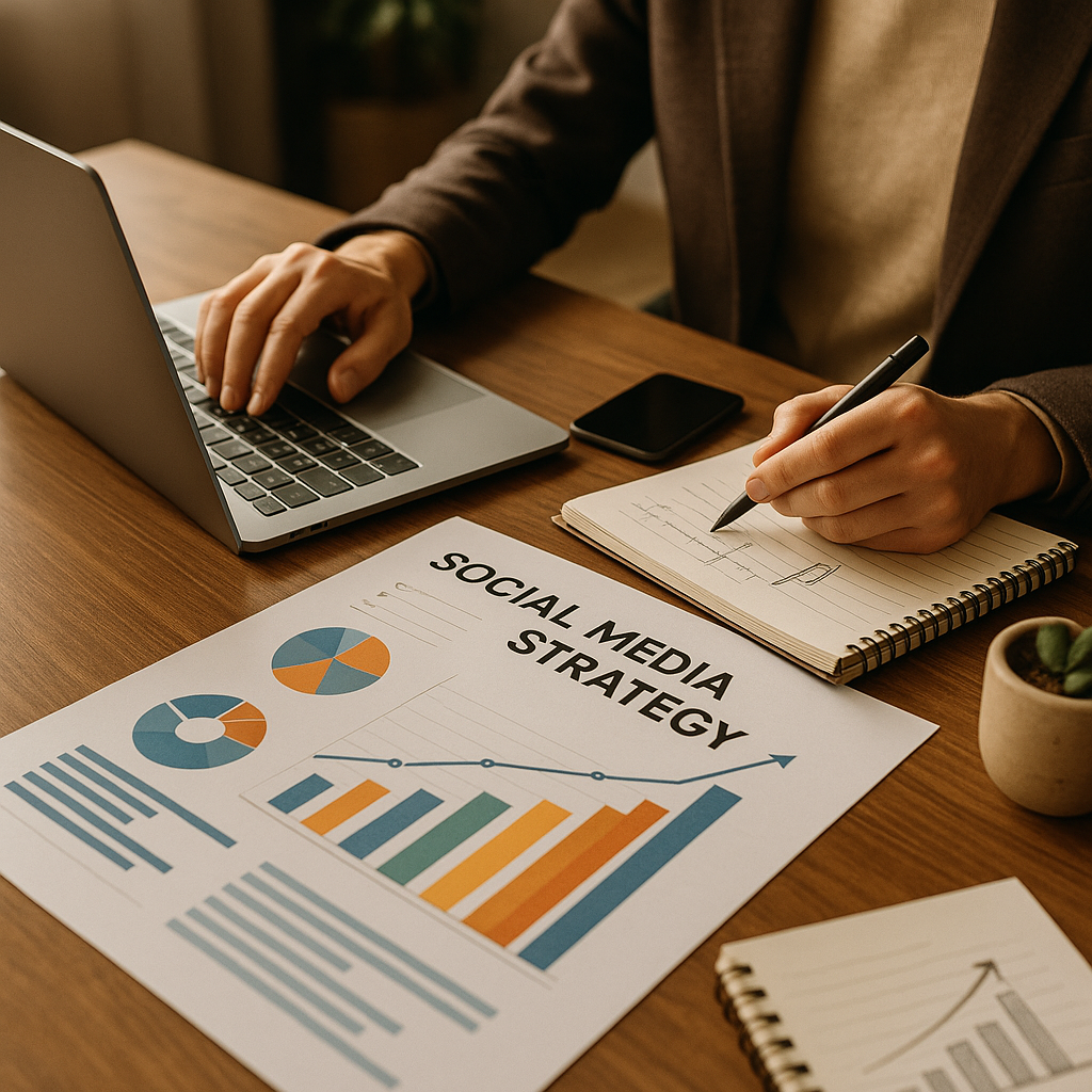 Abstract illustration of data centers powering social media networks with stable electricity