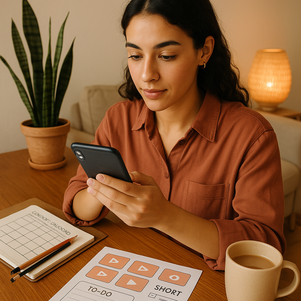 Tampilan layar smartphone dengan analitik Instagram