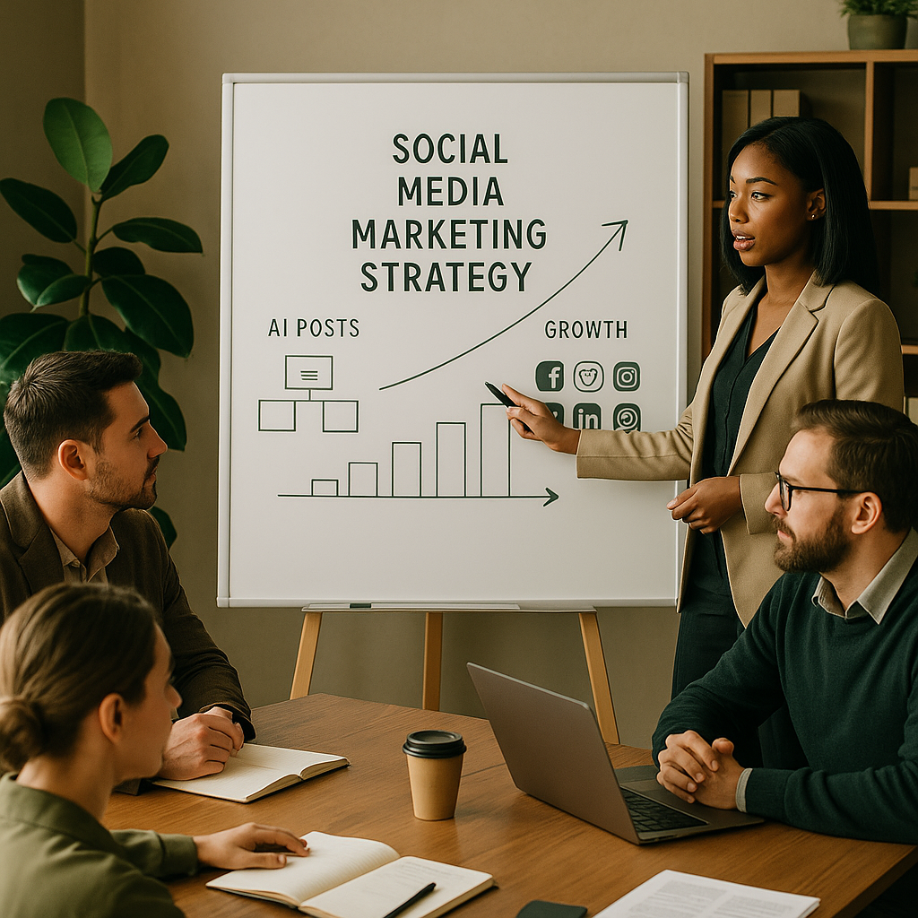 Greb i AI-indhold og smm-strategi med tydelig mærkning og overvågning