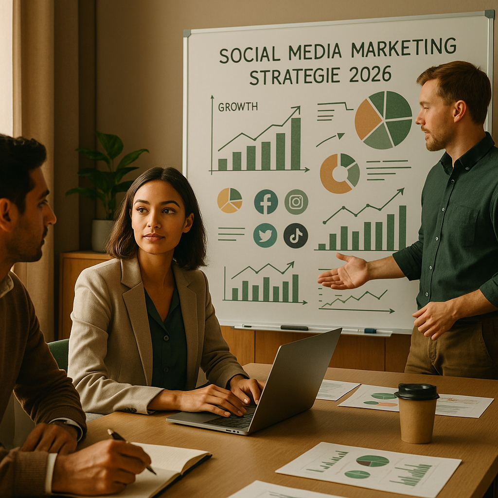 Dashboard mit Social-Media-Analytics und Insights