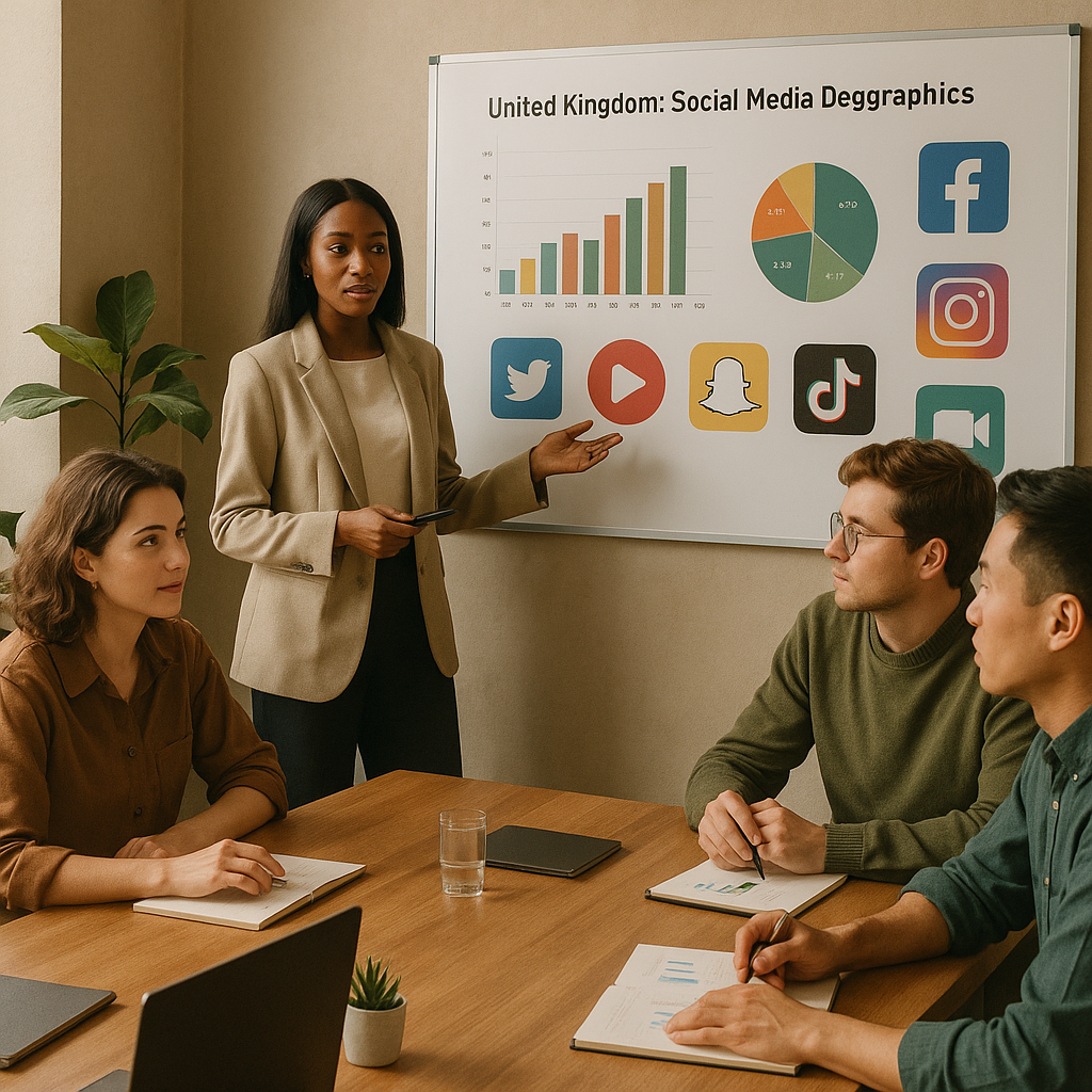 Gráfico mostrando uso de redes sociais no Reino Unido por faixa etária em 2026