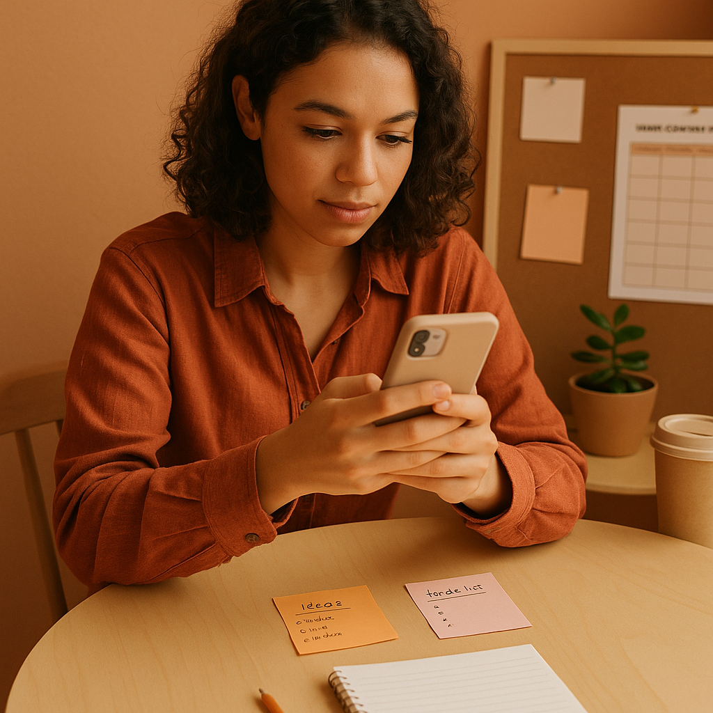 Interfaccia di Instagram Notes su smartphone con brevi aggiornamenti testuali e segnali di interazione