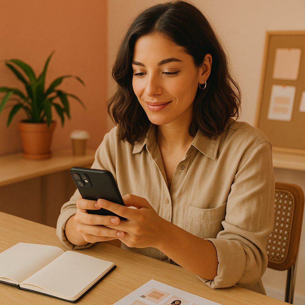 Interface dos Instagram Notes em um smartphone com atualizações curtas e sinais de engajamento
