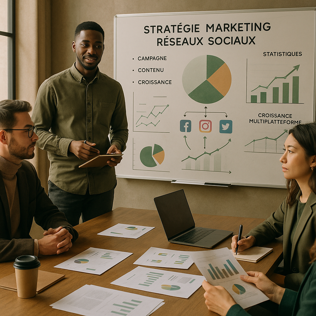 Professionnels du secteur analysant des outils de design IA sur un tableau de bord numérique