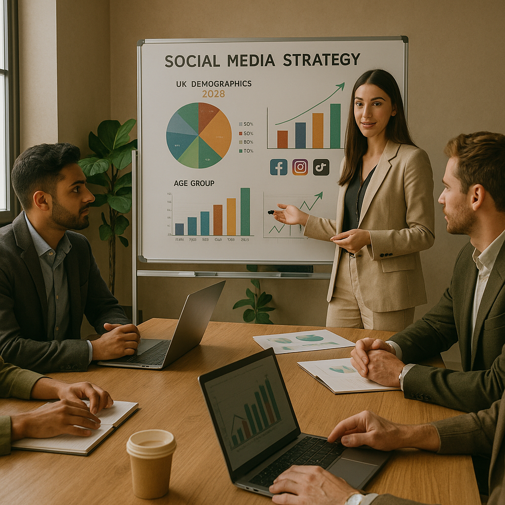 Grafiek met UK social media-gebruik per leeftijd in 2026