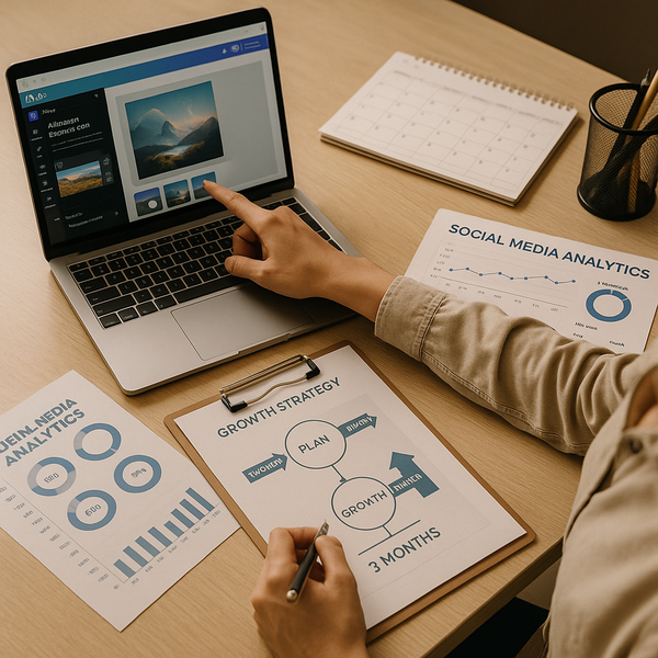 Anteprima dello strumento di Canva con interfaccia a livelli e elementi AI