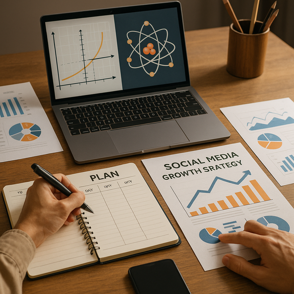 Person using a tablet showing interactive math visuals on a chalkboard-style background