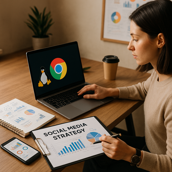 Logo Chrome su dispositivo Arm Linux che evidenzia l'espansione del supporto