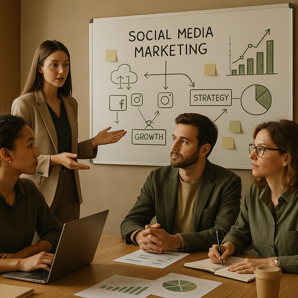 persona che risolve un puzzle su uno schermo mobile, simbolo di engagement puzzle-based e strategia social