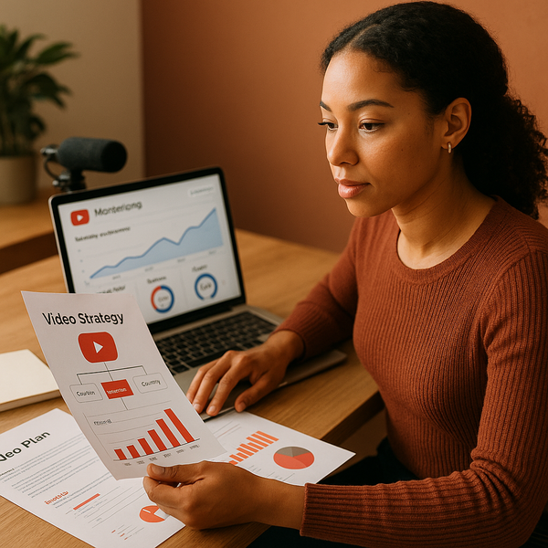 Painel de analytics de varejo conectado ao desempenho de campanhas no YouTube