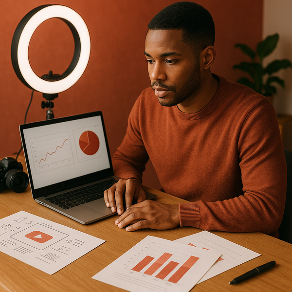 Illustration of retailer insights, commerce data, and YouTube campaign performance connected in a growth workflow