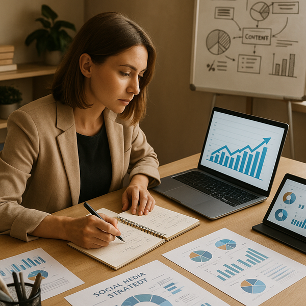 Immagine astratta che rappresenta AI e crescita sui social