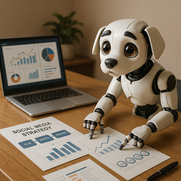 Close-up van een robotarm met puppy-ogen tijdens een Lenovo-desk AI-conceptdemo