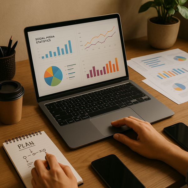 MacBook Air M5 on a desk showing its slim profile and vivid display