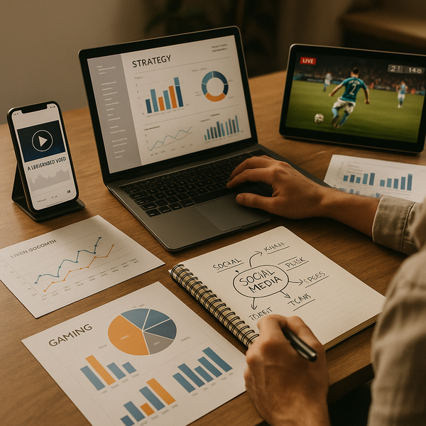 Grafica esplicativa dell'espansione di Peacock in video IA, sport mobili e gaming