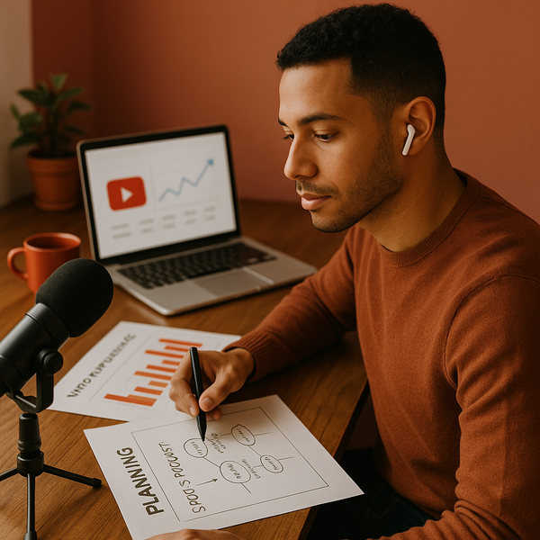 Podcast sportif affiché sur YouTube avec signaux d’alignement de marque et de croissance d’audience