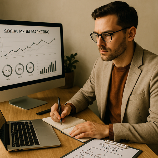 Primo piano di uno schermo digitale con indicatori di video sintetico e icone di moderazione