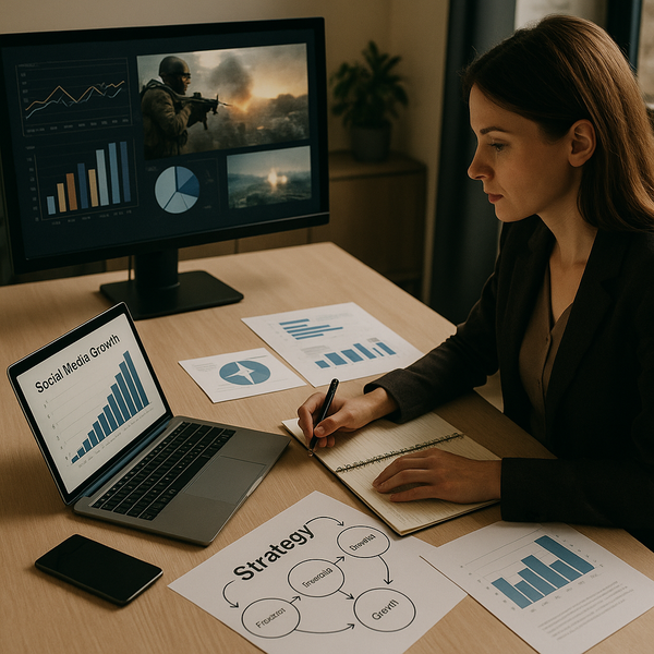 Concept image showing a split-screen of Call of Duty visuals and real-world strike footage used in a White House video