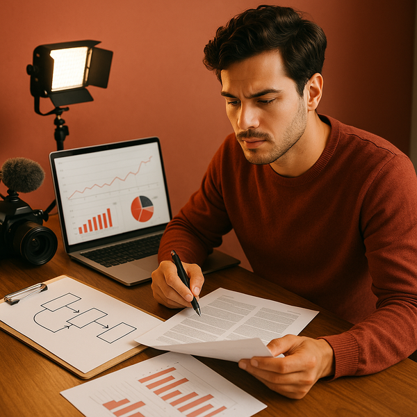 Illustration of AI detection shield over YouTube icons