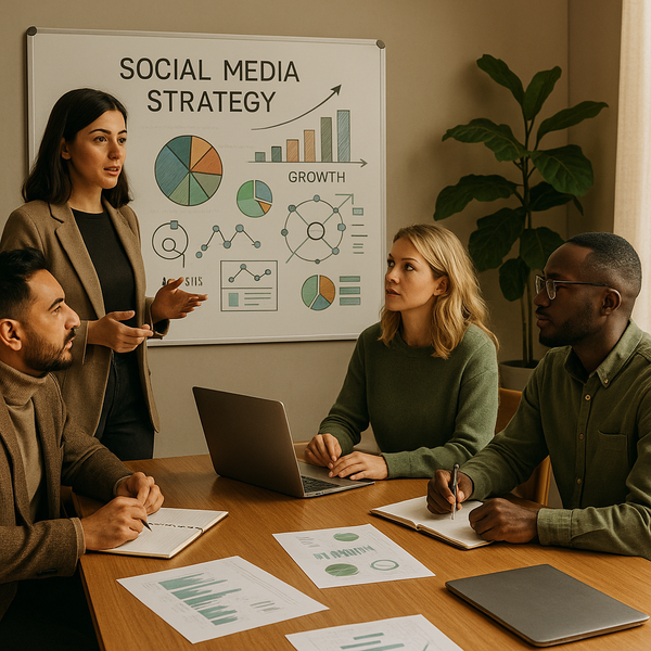 Dashboard mit Social-Media-Beobachtungsanalysen und Insights