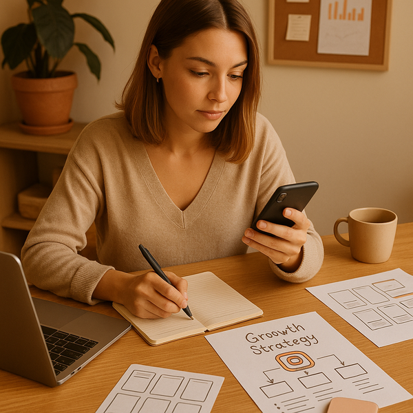 Mensen die Instagram op mobiel gebruiken en trends analyseren