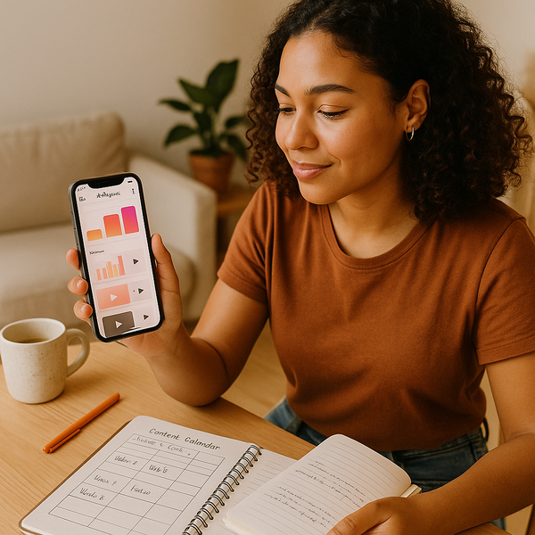 Painel de analytics do Instagram com métricas de crescimento e desempenho para uma estratégia social em 2026