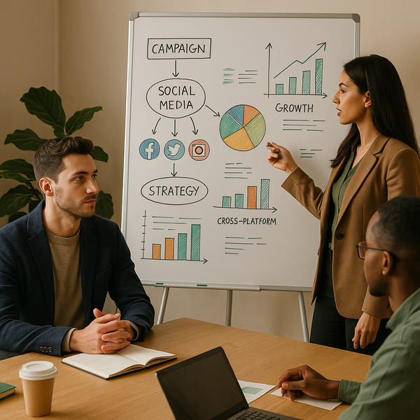 Ilustración de webs sociales interconectadas y Flipboard