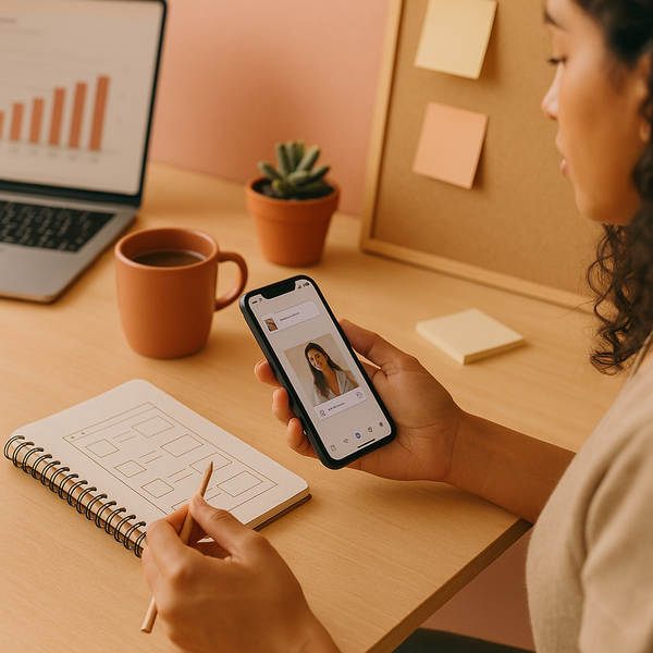 Interfaz de Instagram Notes en un smartphone con mensajes breves y señales de interacción